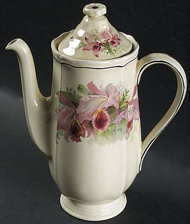 Orchid Coffee Pot & Lid