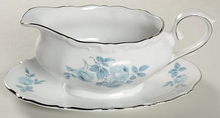 Summer Evening Gravy Boat with Attached Underplate