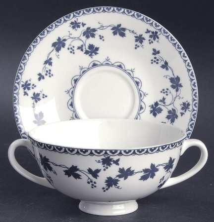 Yorktown Footed Cream Soup Bowl & Saucer Set