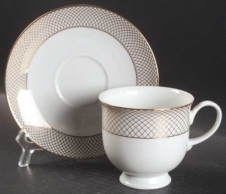 Siam Gold Footed Cup & Saucer Set