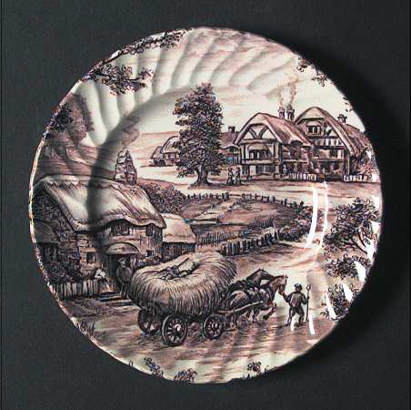 Hayride Brown Bread & Butter Plate