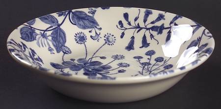 Hedgerow Blue (Earthenware, Wildflowers) Coupe Cereal Bowl