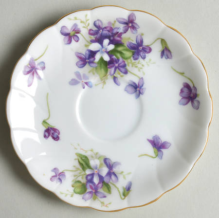 Spring Violets Saucer for Footed Demitasse Cup