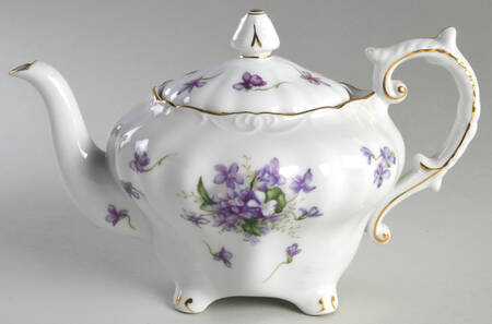 Spring Violets Teapot & Lid