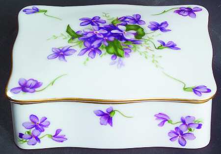 Spring Violets Cigarette Box & Lid