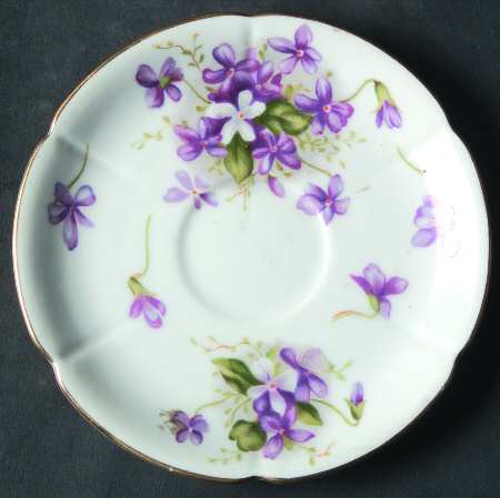 Spring Violets Saucer for Footed Demitasse Cup