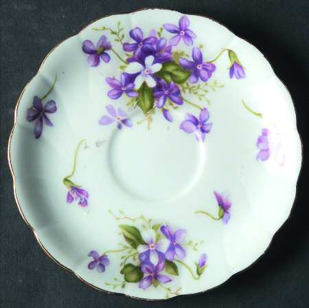 Spring Violets Saucer for Footed Demitasse Cup