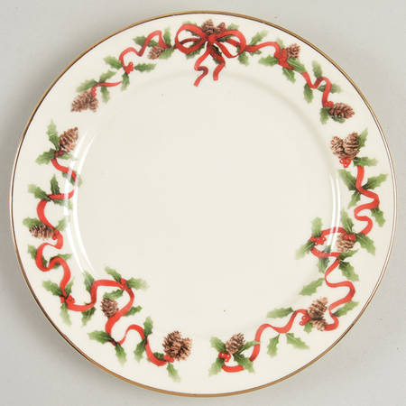 Holiday Ribbons Salad Plate