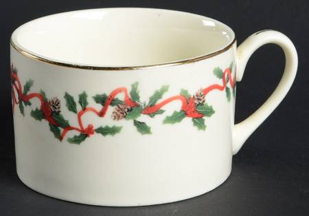 Holiday Ribbons Flat Cup