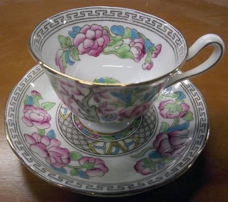 Indian Tree Footed Cup & Saucer Set