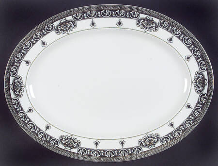 Marqueterie 15" Oval Serving Platter