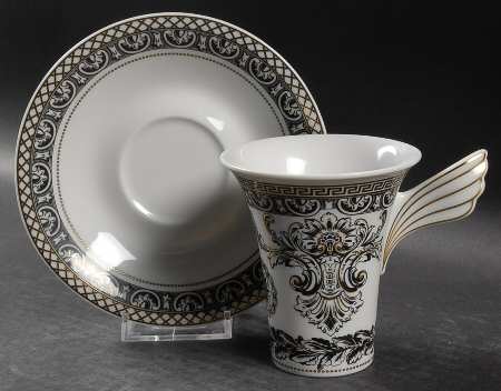 Marqueterie Flat Cup & Saucer Set