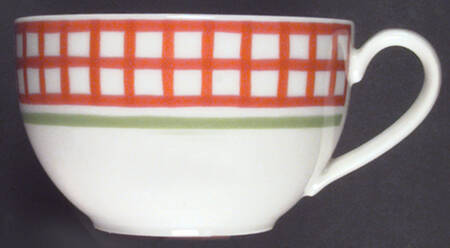 Trellis Orange Flat Cup