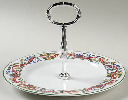 Twelve Days of Christmas Round Serving Plate with Handle (SP)