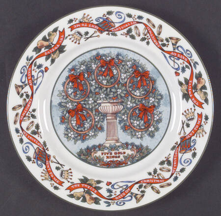 Twelve Days of Christmas Salad Plate