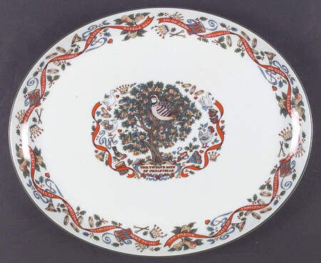 Twelve Days of Christmas 14" Oval Serving Platter