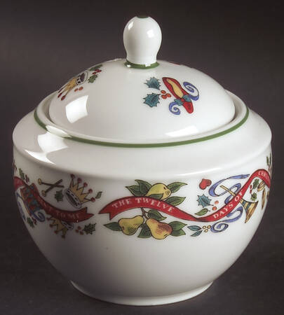 Twelve Days of Christmas Sugar Bowl & Lid