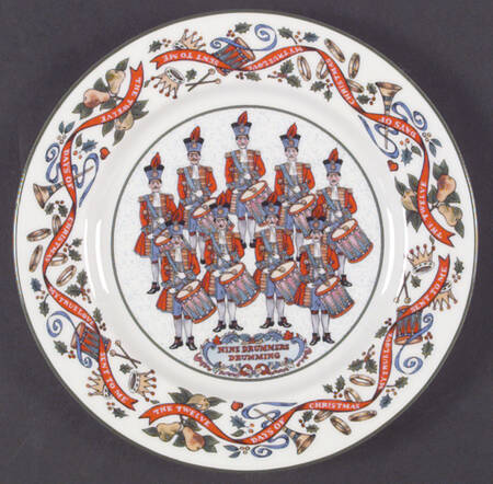 Twelve Days of Christmas Salad Plate