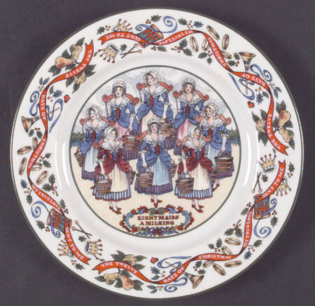 Twelve Days of Christmas Salad Plate