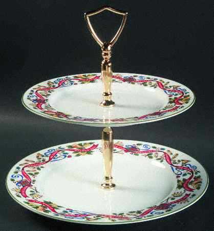 Twelve Days of Christmas 2 Tiered Serving Tray (Dinner & Salad Plate)
