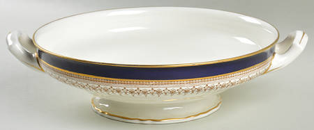 Regency Cobalt Blue (Cream Background) Round Vegetable No Lid