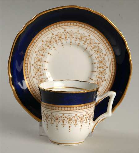Regency Cobalt Blue (Cream Background) Saucer for Flat Demitasse Cup