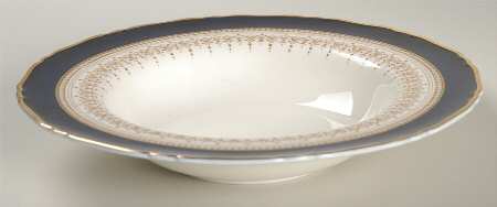 Regency Cobalt Blue (Cream Background) Rim Soup Bowl