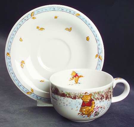 Classic Pooh Flat Cup & Saucer Set