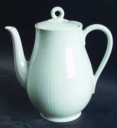 Swedish Grace Snow (White) Coffee Pot & Lid