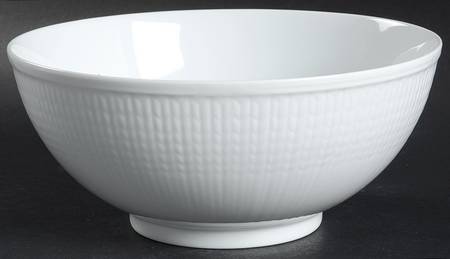 Swedish Grace Snow (White) 8" Salad Serving Bowl