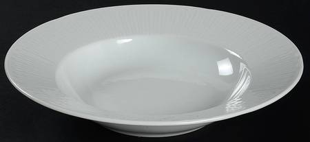 Swedish Grace Snow (White) Rim Soup Bowl
