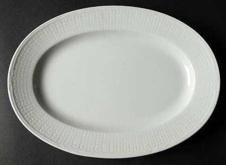 Swedish Grace Snow (White) 12" Oval Serving Platter