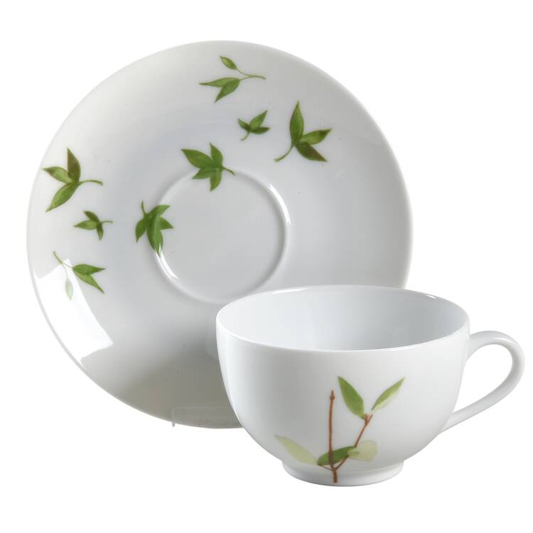 Verdures Footed Cup & Saucer Set