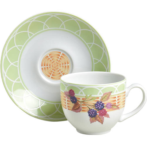 Evesham Orchard Flat Cup & Saucer Set by Royal Worcester