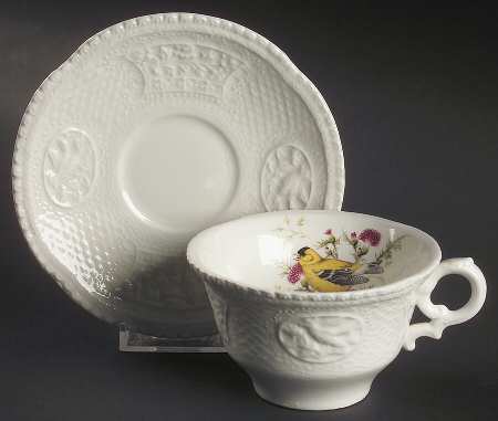 Aviary Flat Cup & Saucer Set