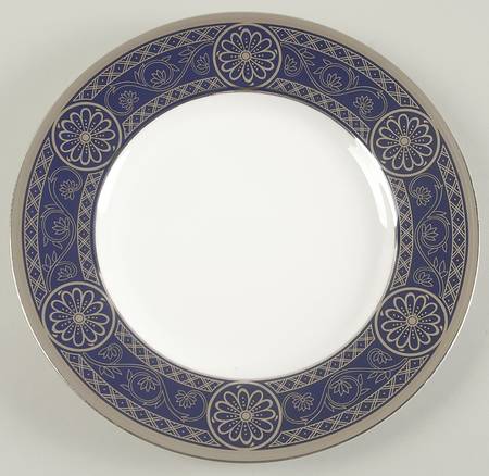 Mountbatten Cobalt Blue (Platinum Trim) Accent Salad Plate