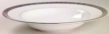 Mountbatten Cobalt Blue (Platinum Trim) Large Rim Soup Bowl