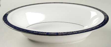 Mountbatten Cobalt Blue (Platinum Trim) 10" Oval Vegetable Bowl