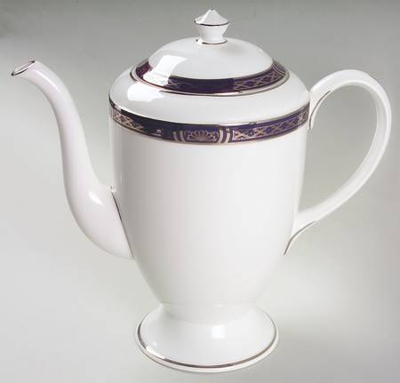 Mountbatten Cobalt Blue (Platinum Trim) Coffee Pot & Lid