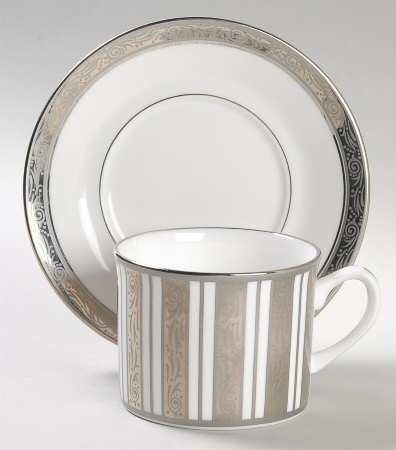 Davenham Platinum Footed Cup & Saucer Set