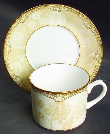 Brocade Flat Cup & Saucer Set