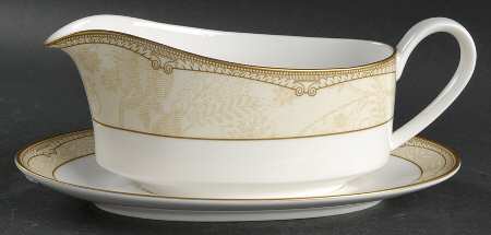 Brocade Gravy Boat & Underplate