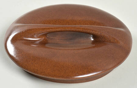 Raymor Autumn Brown (Glossy) Lid for 4 Qt Handled Bean Pot