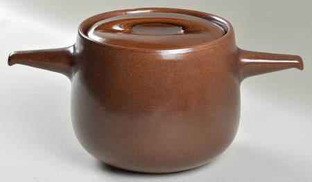 Raymor Autumn Brown (Glossy) 4 Qt Handled Bean Pot & Lid