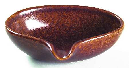 Raymor Autumn Brown (Glossy) Oval Ashtray