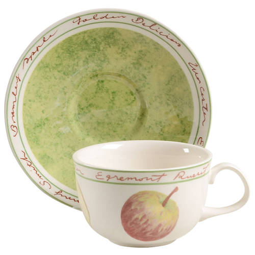 Apple Flat Cup & Saucer Set