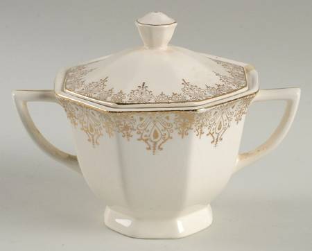 Gold Crest Sugar Bowl & Lid