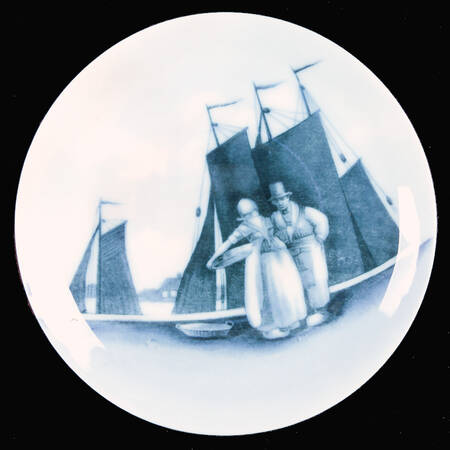 Old Dutch (No Trim) Saucer for Flat Cup