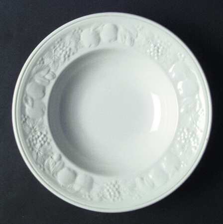 Honey Orchard White Rim Soup Bowl