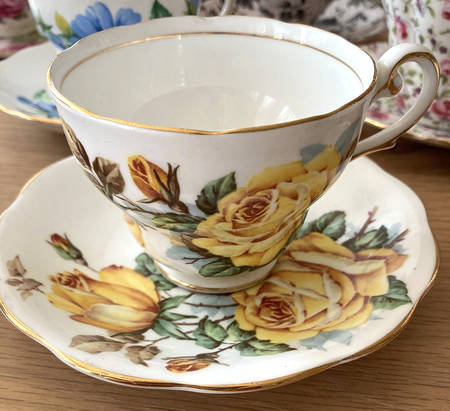 Roses of Piccardy Footed Cup & Saucer Set